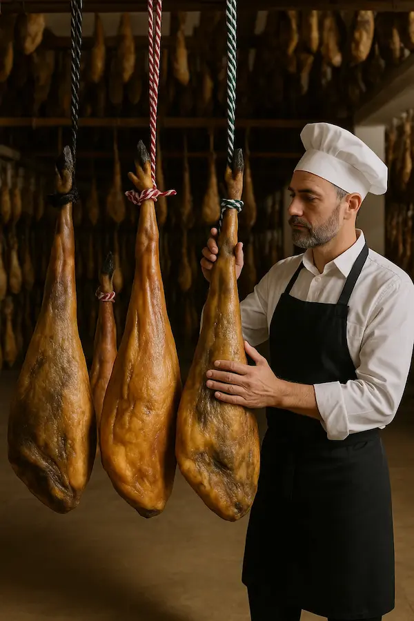 Fábrica de famones en Bienvenida Badajoz Extremadura España